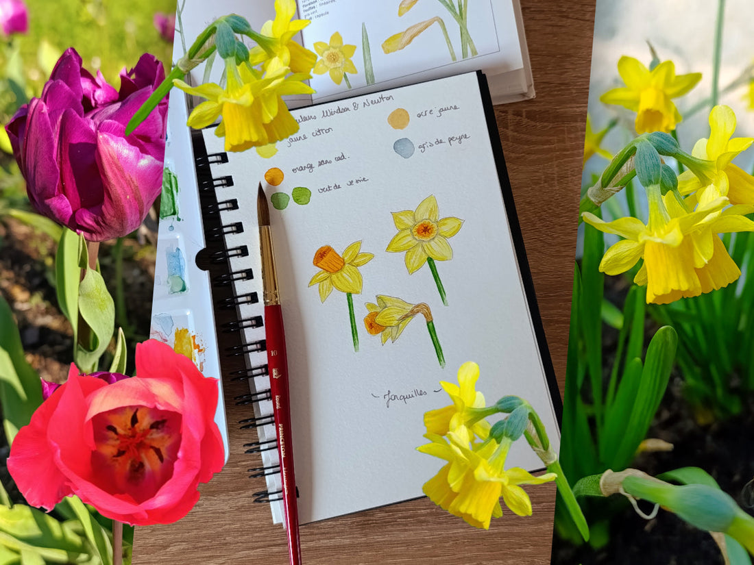 Comment peindre les fleurs de printemps à l'aquarelle : guide pas à pas