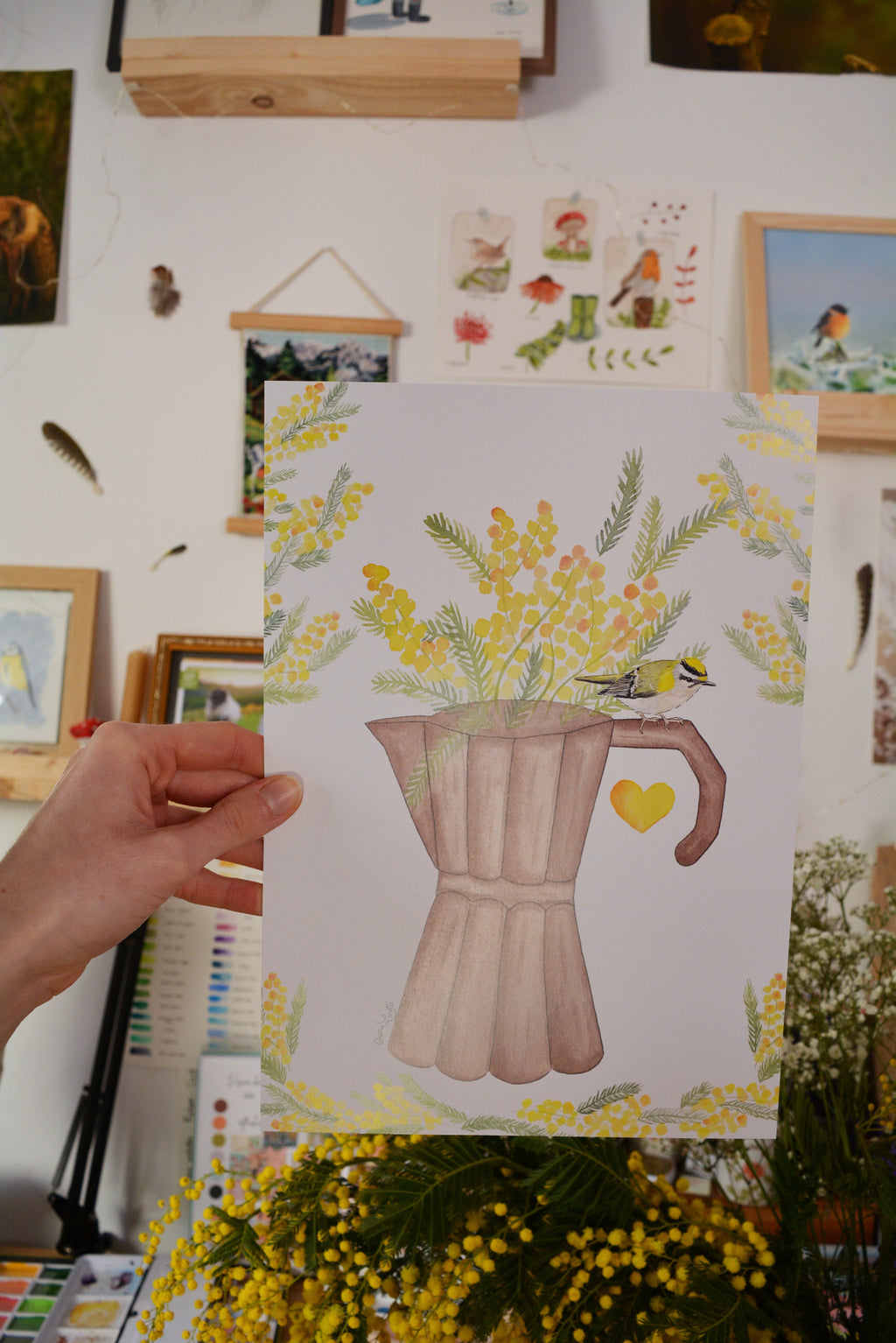 affiche a4 cafe mimosa