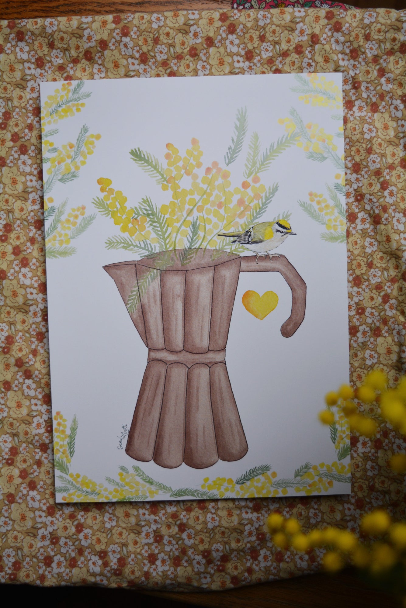 affiche a4 cafe mimosa