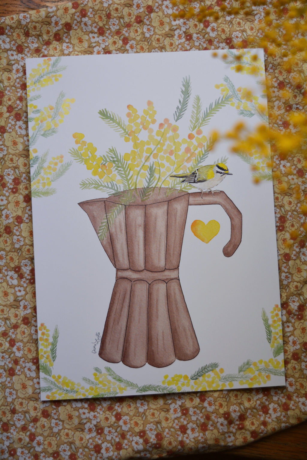 affiche a4 cafe mimosa