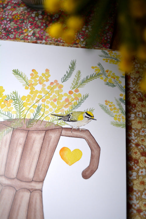 affiche a4 cafe mimosa