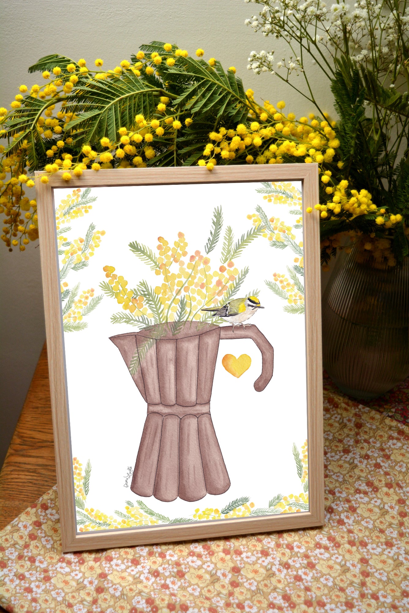 affiche a4 cafe mimosa