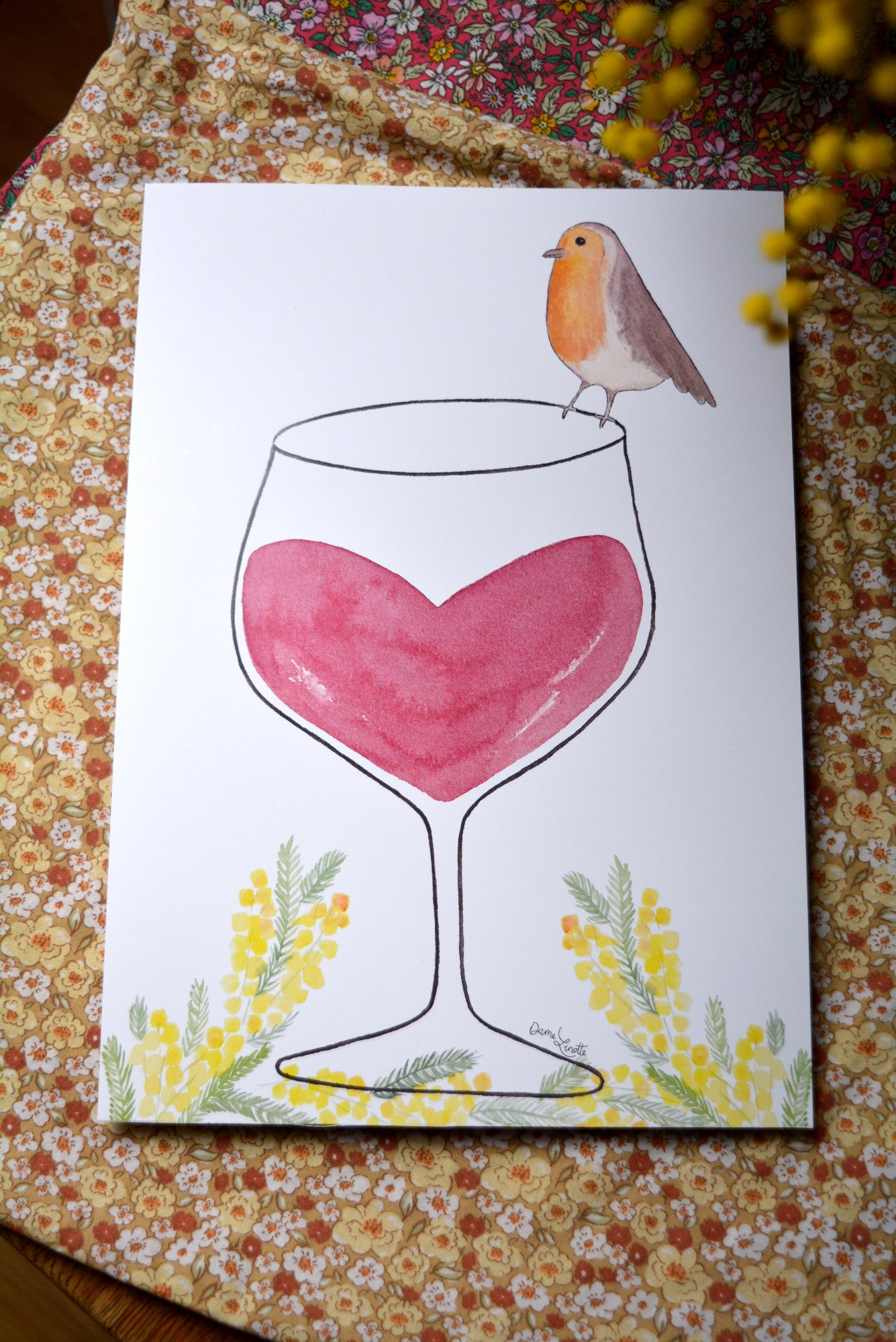 affiche a4 vin rouge gorge