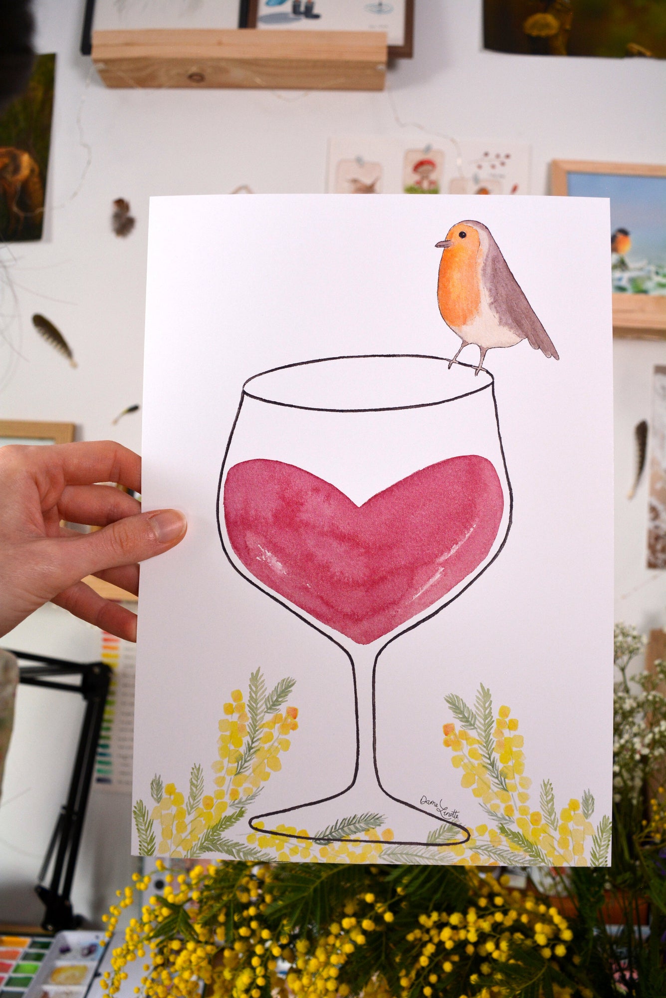 affiche a4 vin rouge gorge