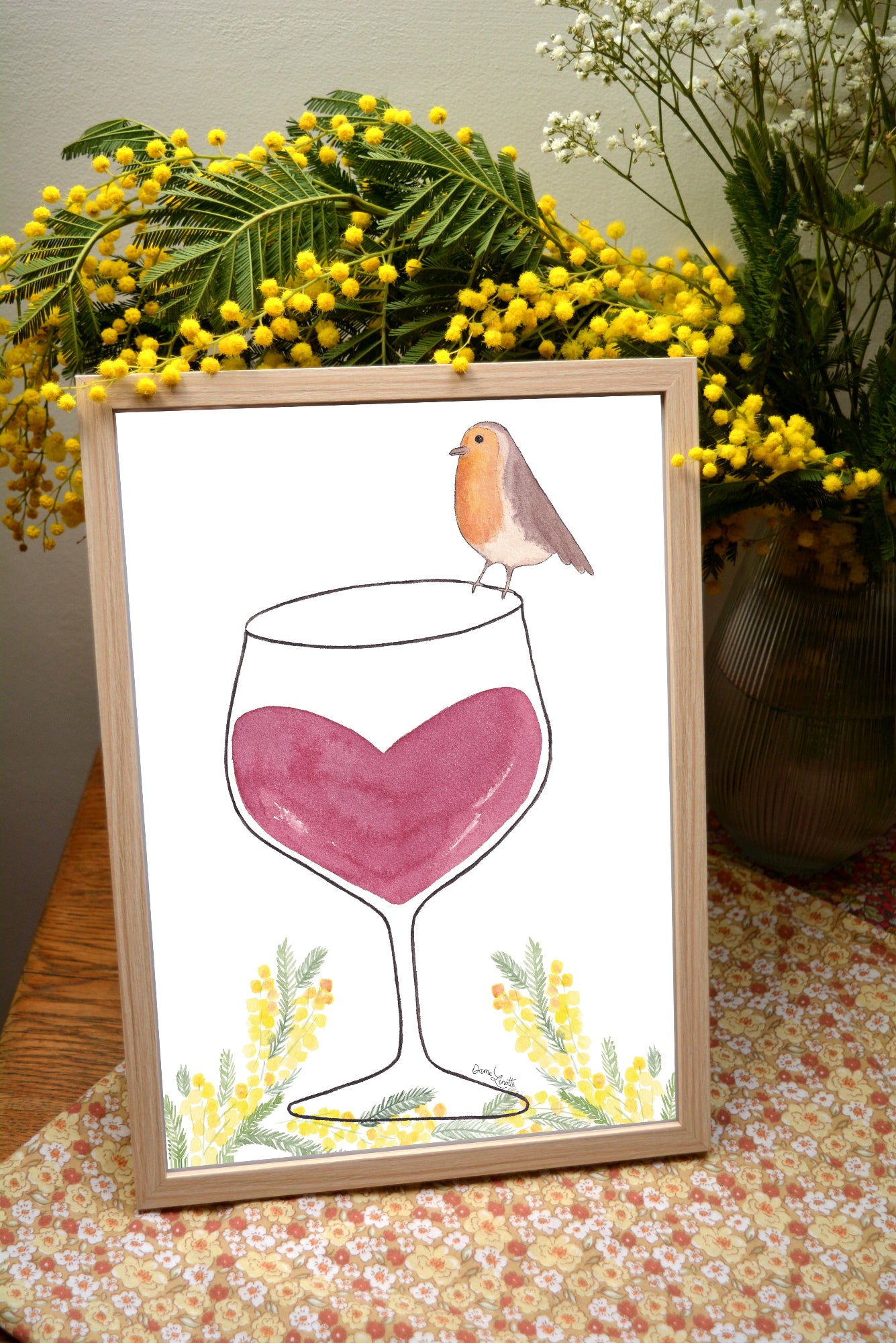 affiche a4 vin rouge gorge