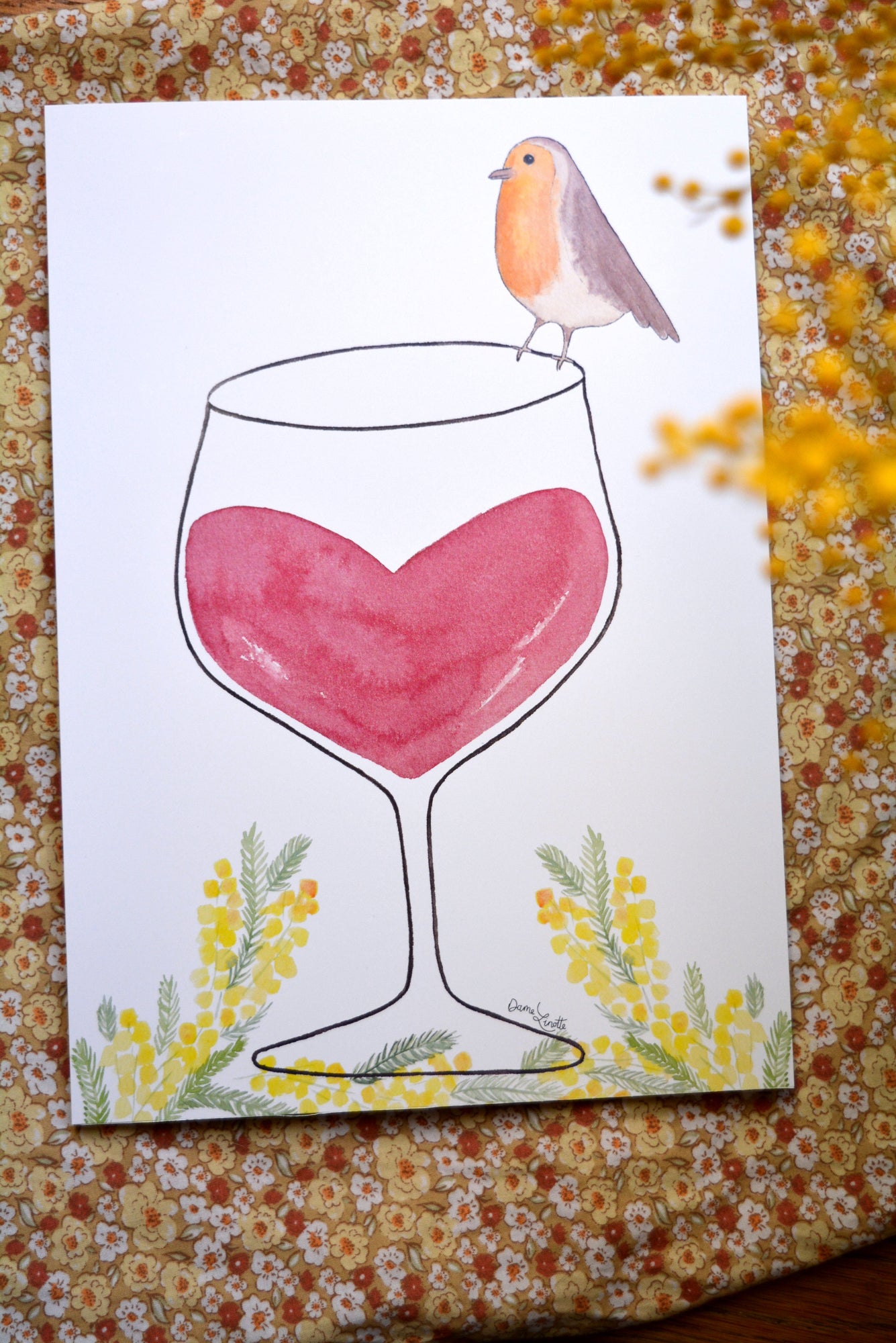 affiche a4 vin rouge gorge