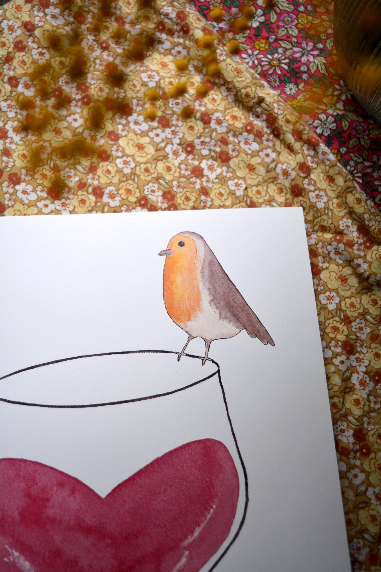 affiche a4 vin rouge gorge