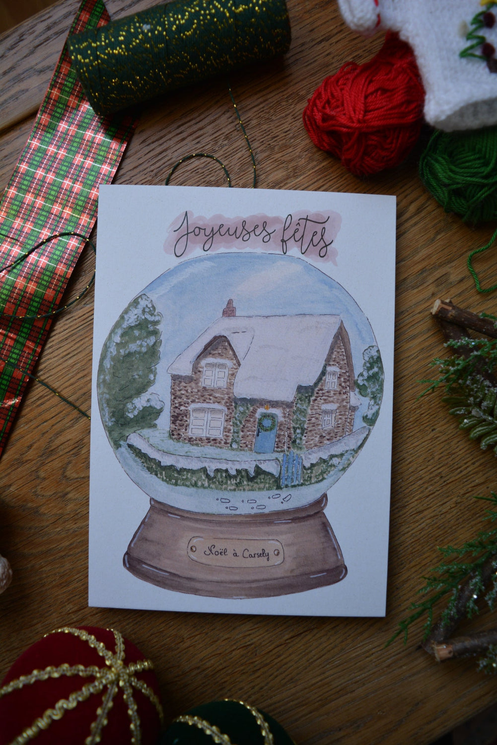 affiche cottage noël