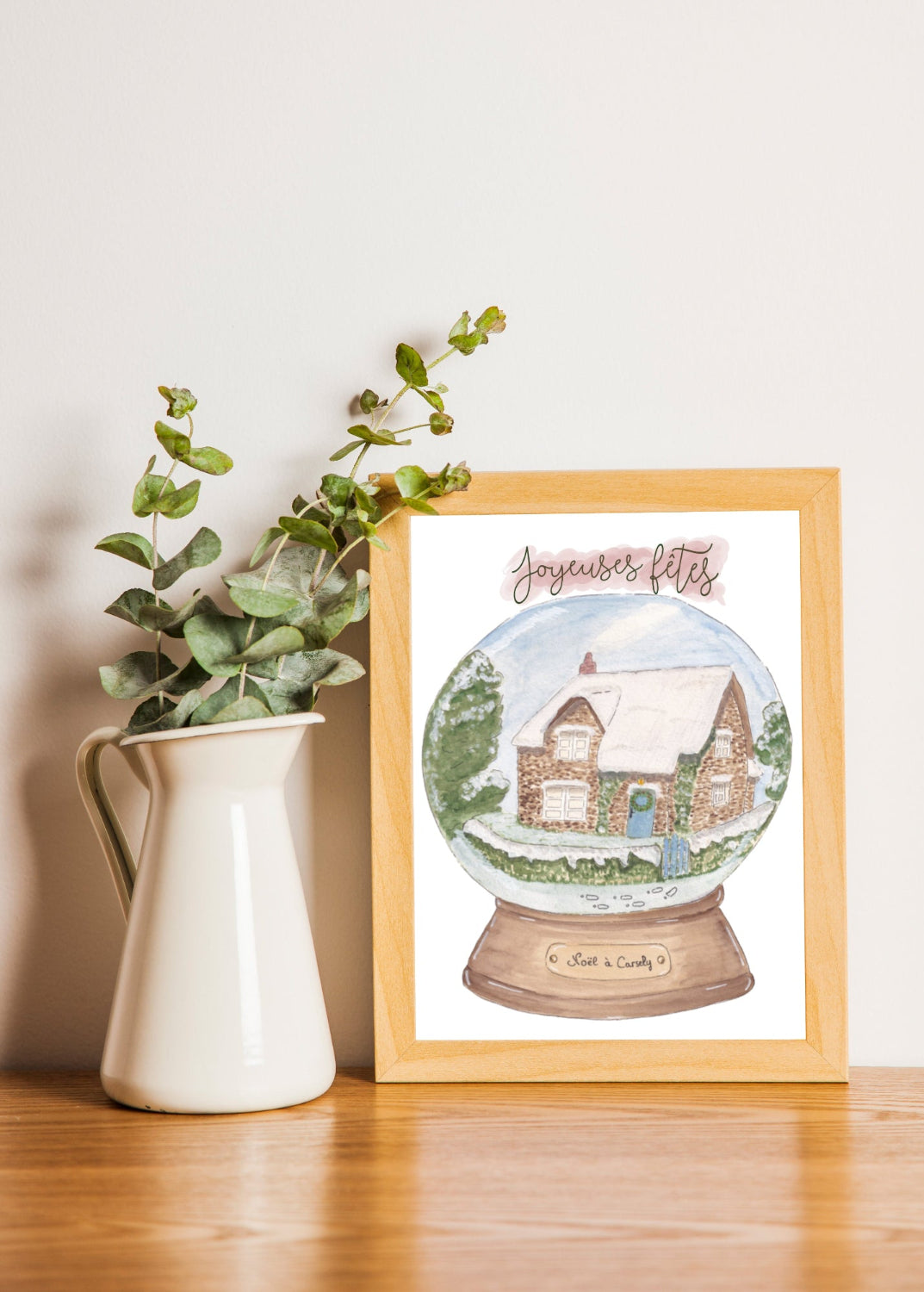 affiche cottage encadrée