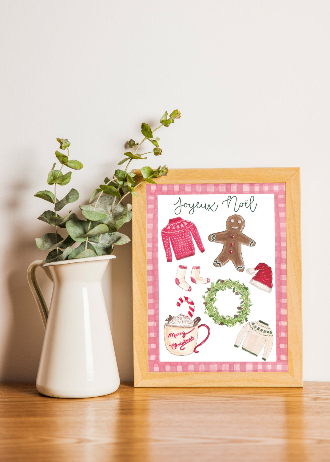 affiche encadrée joyeux noël