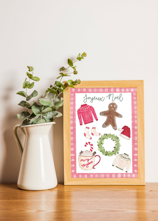 affiche encadrée joyeux noël