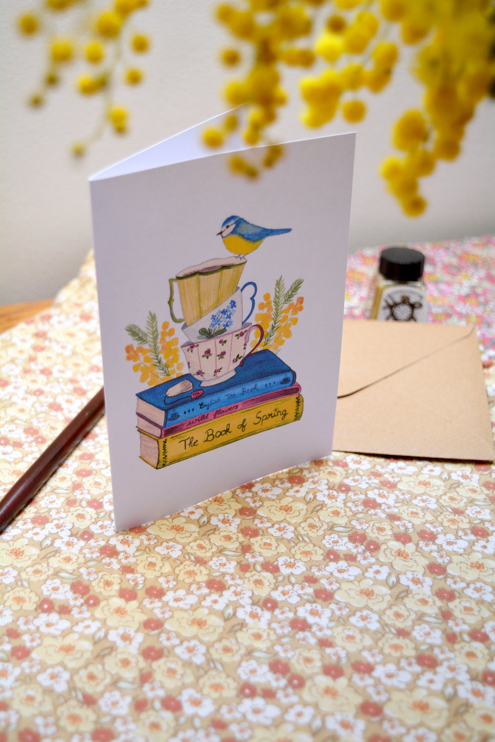 carte a6 mesange tasses livres