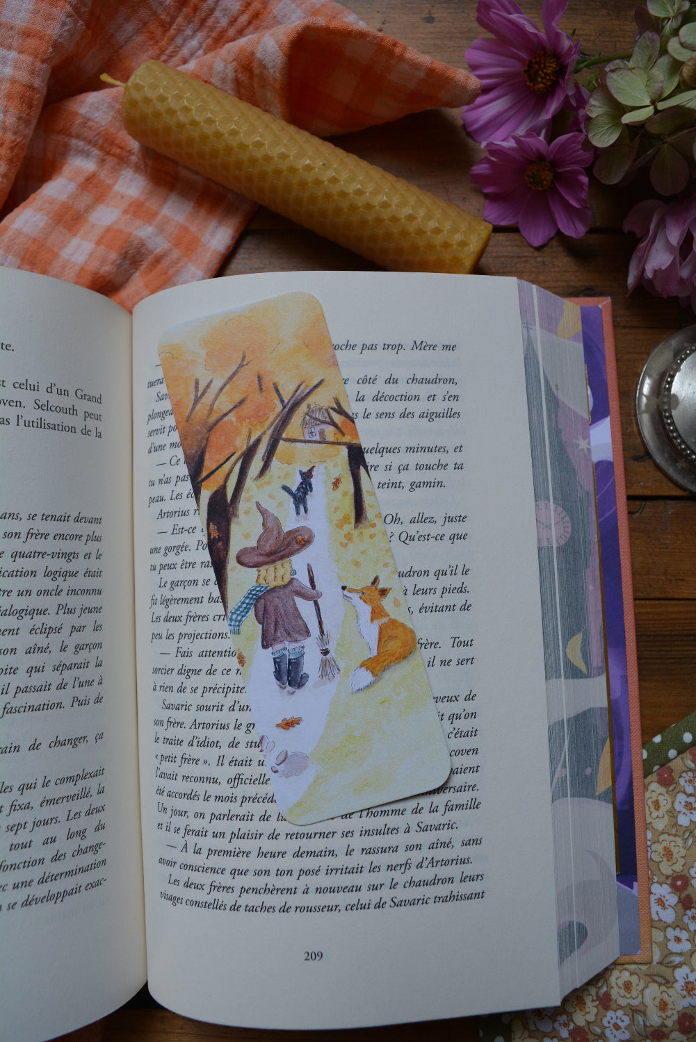 marque page sorcière automne