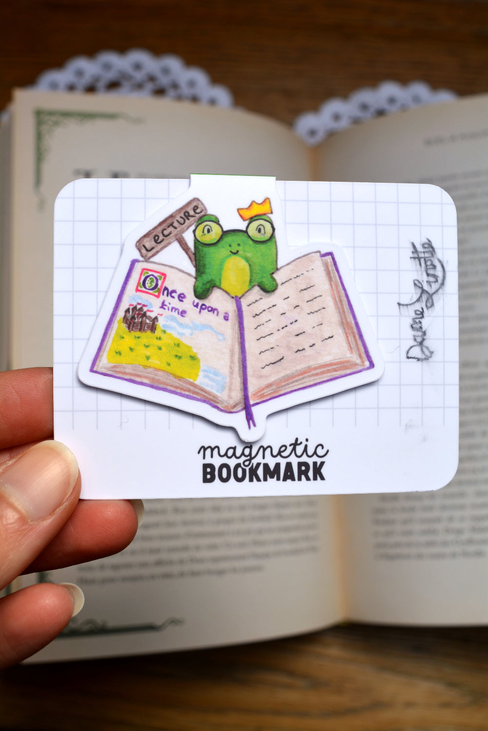 marque page magnetique grenouille