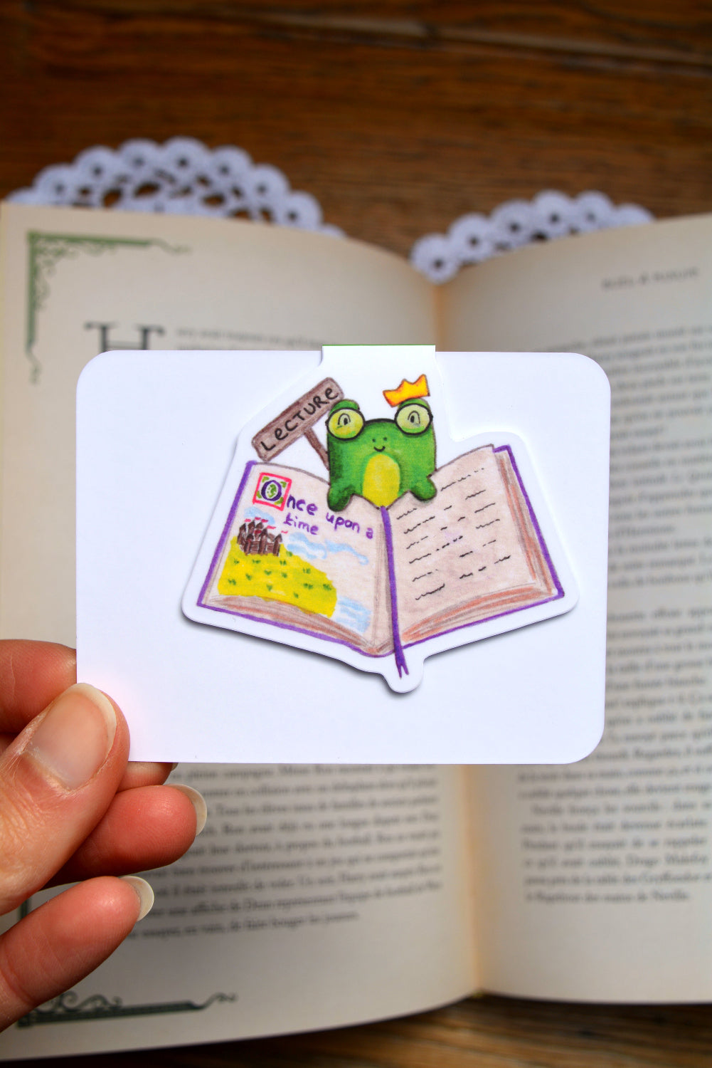 marque page magnetique grenouille
