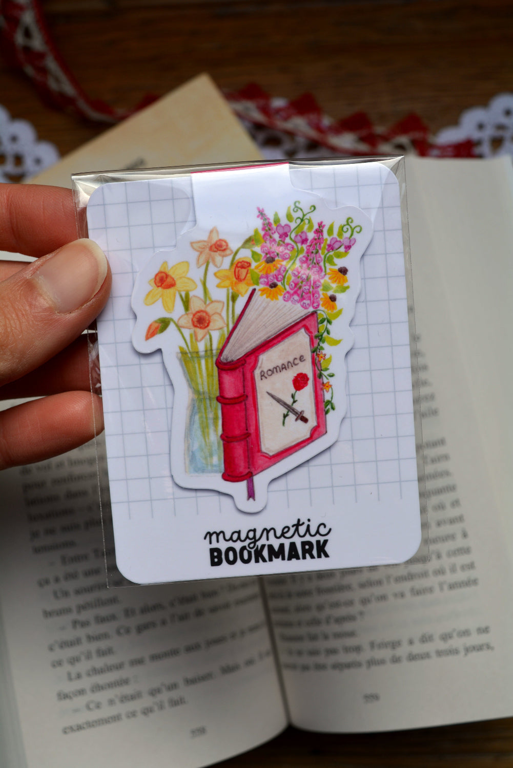 marque page magnetique romance