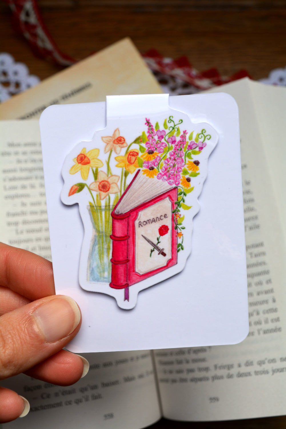 marque page magnetique romance