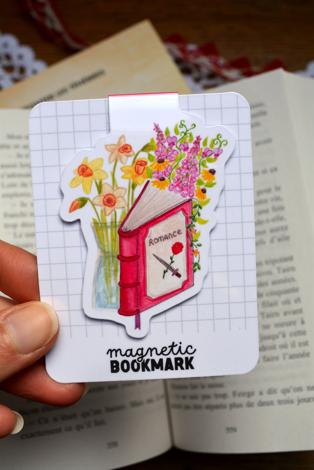 marque page magnetique romance
