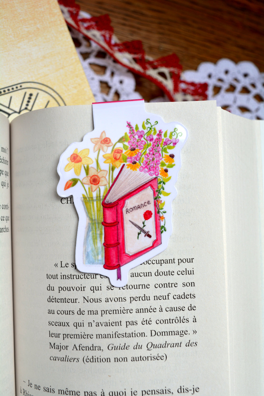 marque page magnetique romance