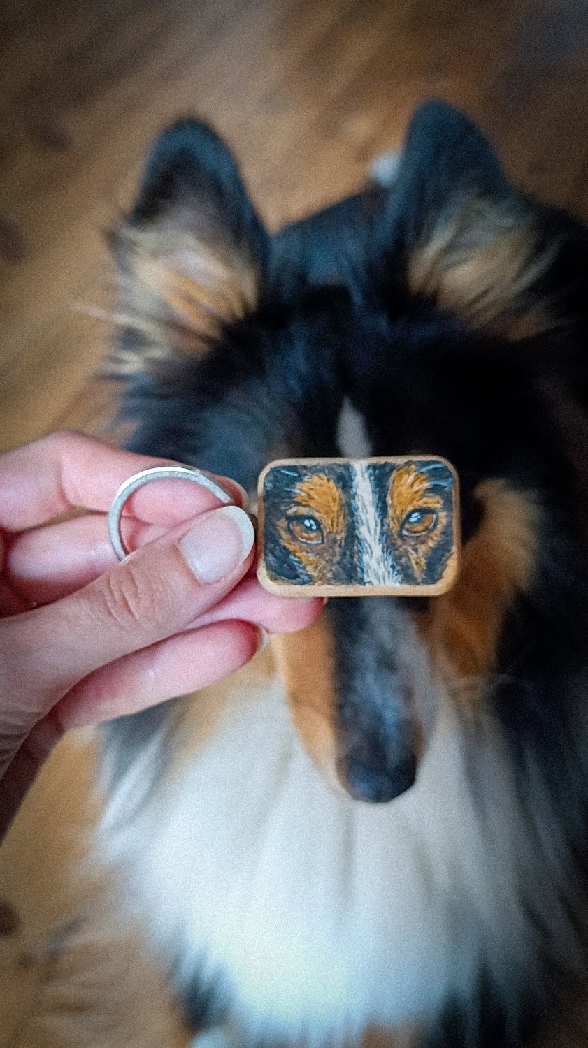 porte cle personnalise regard chien chat