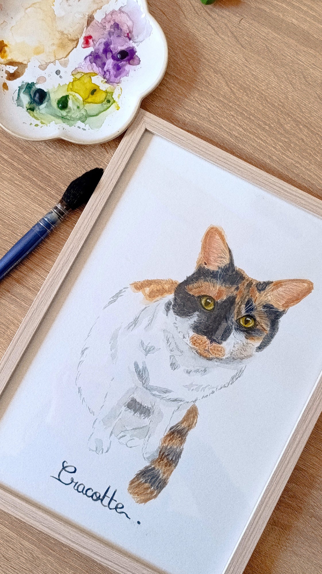 portrait chat encadre