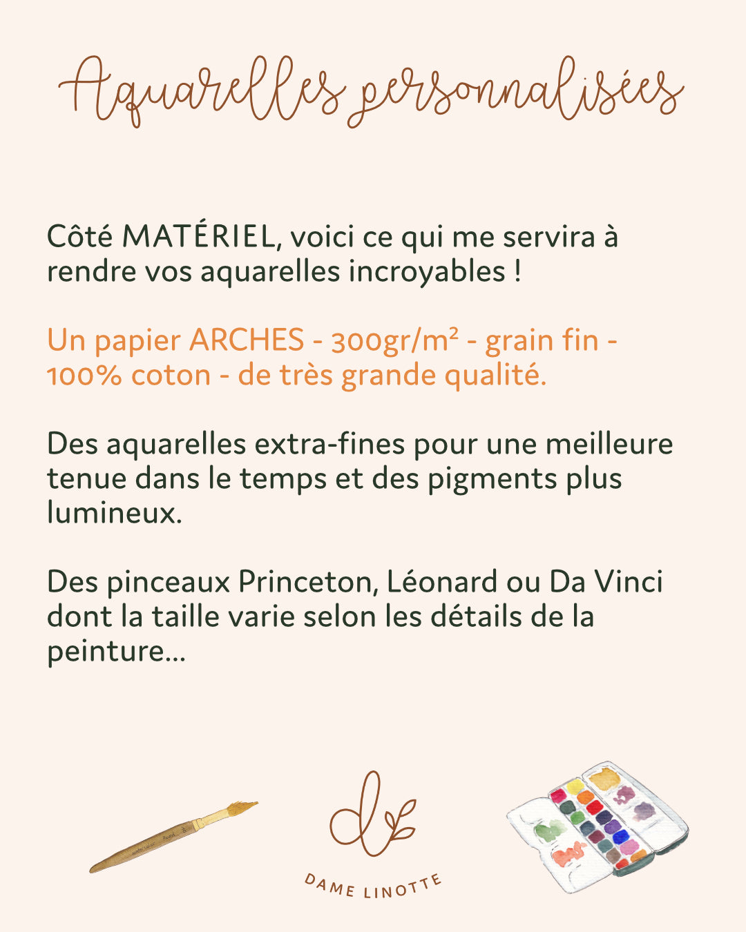 Aquarelle personnalisée 1 animal